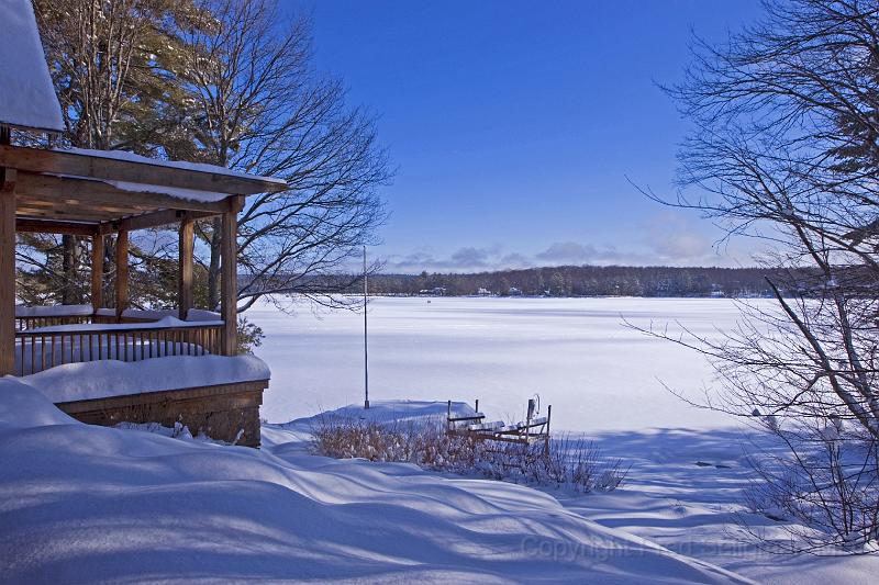 20080118_114146 N70 F.jpg - Our home and Long Lake after a snow fall, Bridgton, Maine